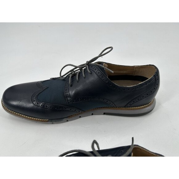 Cole Haan Men's Wingtip Oxfords Blue Leather Lace Up Rubber Sole 12M - Picture 6 of 10